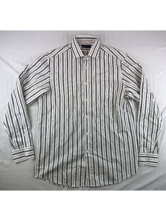 Ralph Lauren Other - Ralph Lauren Purple Label Men's Striped Black/White Dress Shirt Sz 16 Made In It
